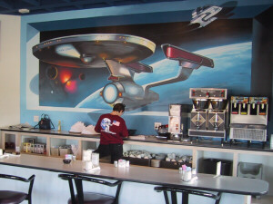 The Outer Limits Cafe features Space Age Mexican cuisine.