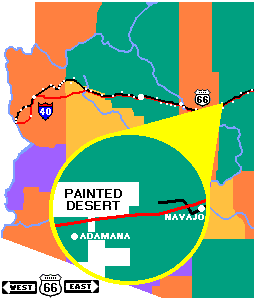 painted desert map